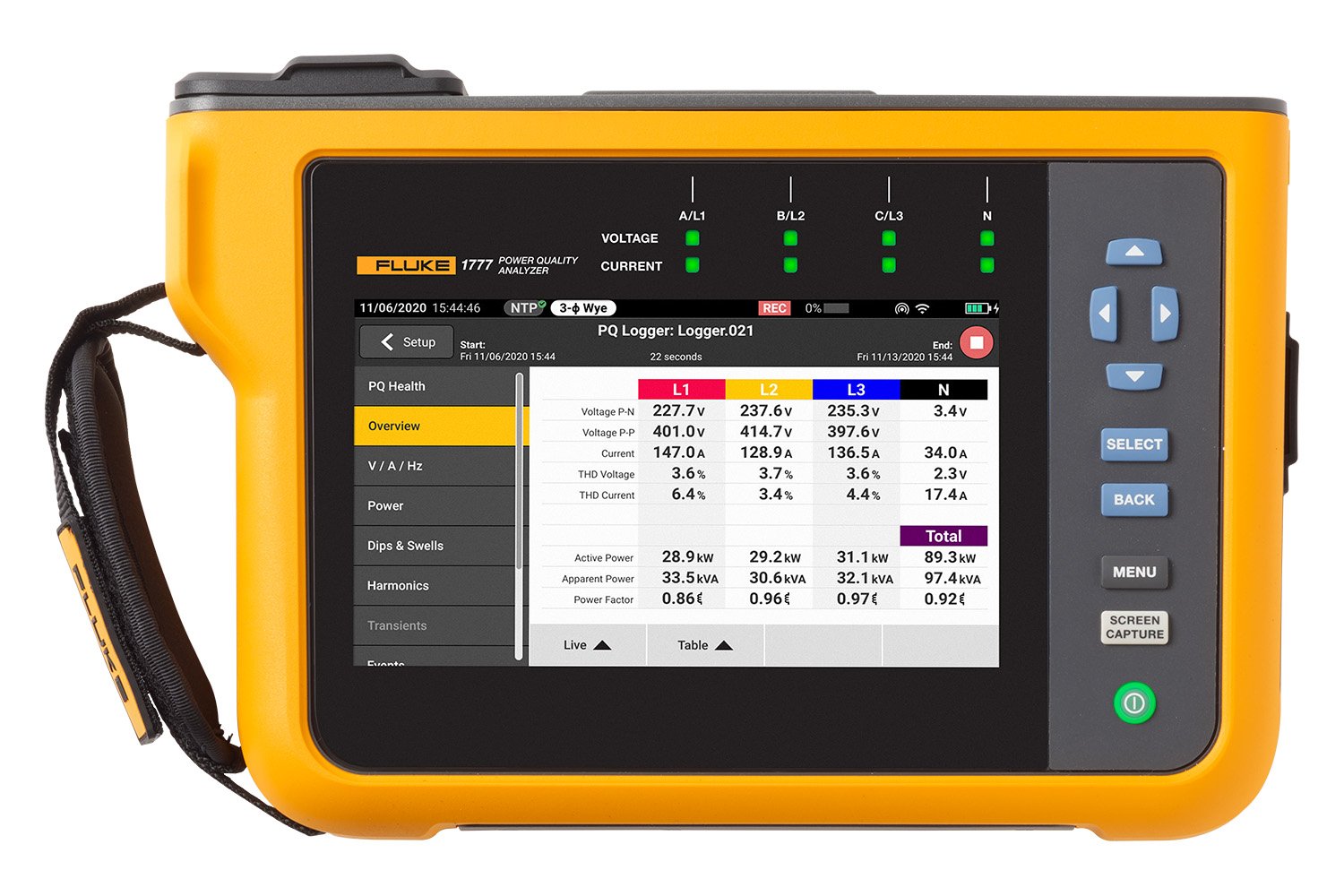 Fluke 1770 系列三相电能质量分析仪概述