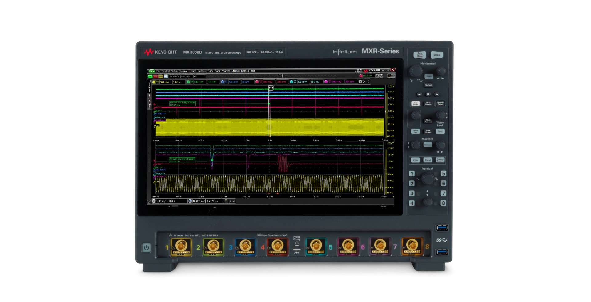 KEYSIGHTMXR058B Infiniium MXR B 系列示波器:500 MHz,8 通道