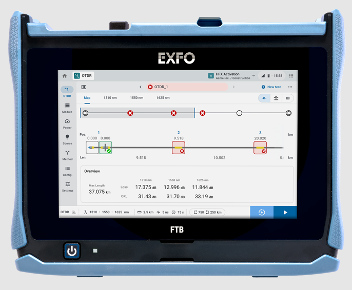 FTB Lite 750C - connected metro/longhaul OTDR